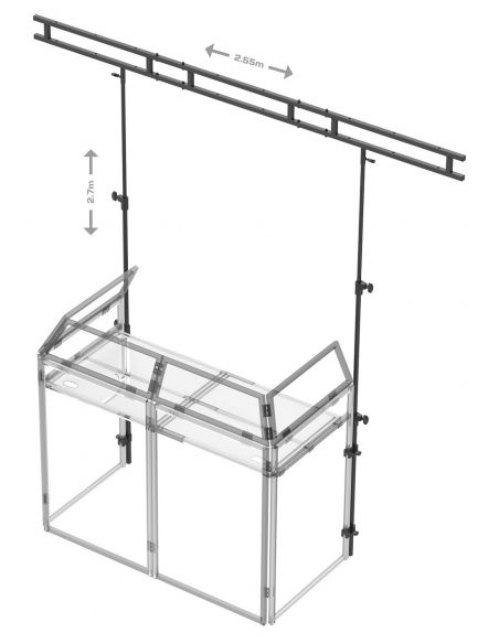 Vonyx DB3L Puente de luces para mesa DJ DB3 180034 - 1