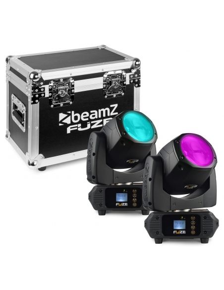 Beamz Fuze75B Set 2 pcs Cabeza Movil 75W LED en Flightcase 