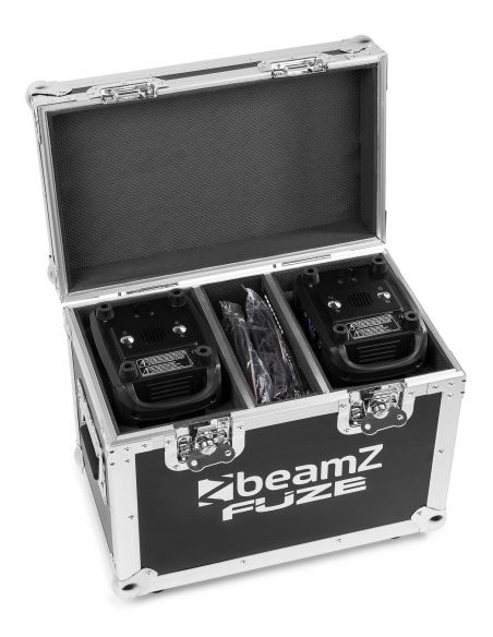 Beamz Fuze75B Set 2 pcs Cabeza Movil 75W LED en Flightcase 