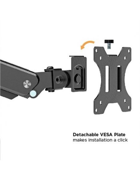 Audizio MAD30G Triple Monitor Arm Gas Spring 17-27" 129149 - 4