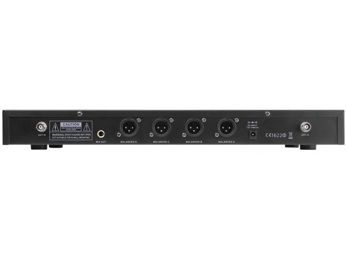 Power Dynamics PD504H Microfono inalamabrico de 4x 50 canales con 4 microfonos de mano 179004 - 4