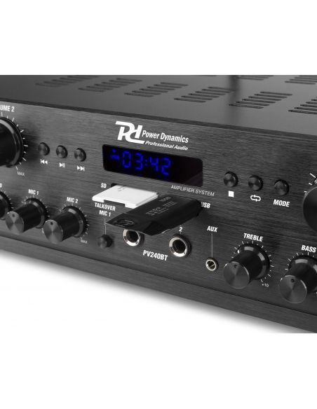 Power Dynamics PV240BT Amplificador de audio de 4 zonas 400W 953032 - 5