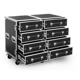 Power Dynamics PD-F4A Maleta de transporte con 8 ruedas