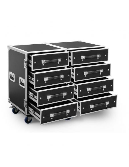 Power Dynamics PD-F4A Maleta de transporte con 8 ruedas