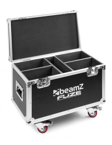 Beamz FCFZ4 Flightcase para 4pcs cabezas moviles Serie Fuze 