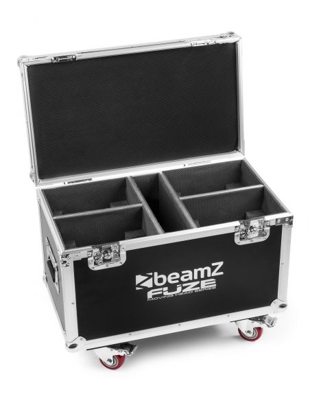 Beamz FCFZ4 Flightcase para 4pcs cabezas moviles Serie Fuze 