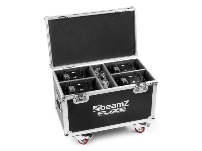 Beamz FCFZ4 Flightcase para 4pcs cabezas moviles Serie Fuze 