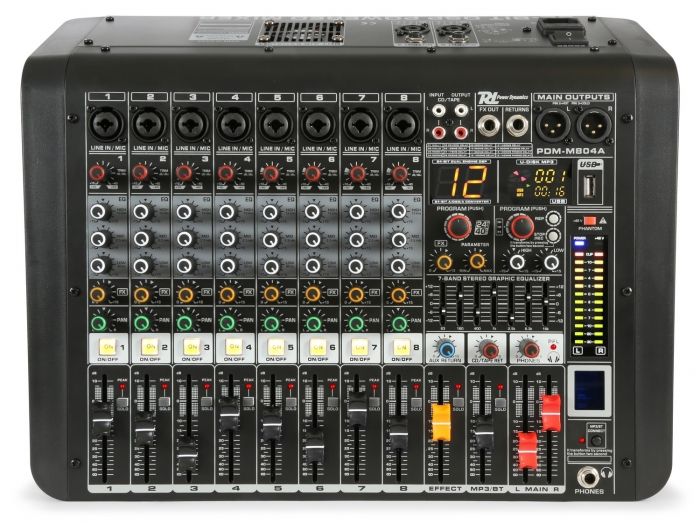 Power Dynamics PDM-M804A Mezclador directo amplificado 8 canales