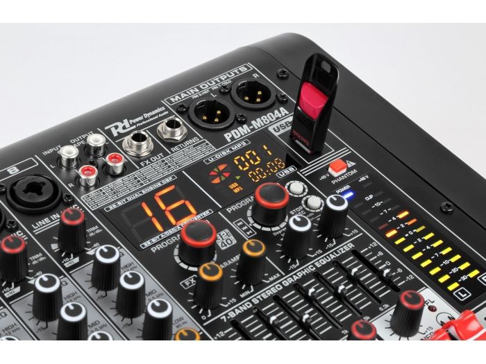 Power Dynamics PDM-M804A Mezclador directo amplificado 8 canales