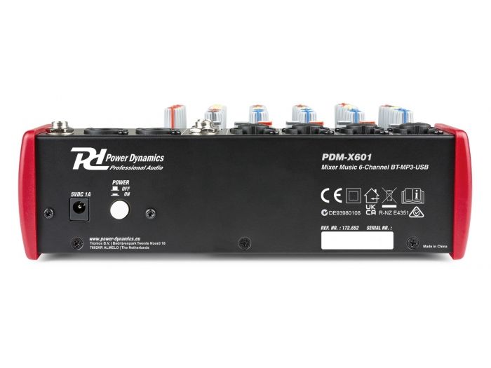 Power Dynamics PDM-X601 Mezclador Musical de estudio 6-Ch 172652 - 4