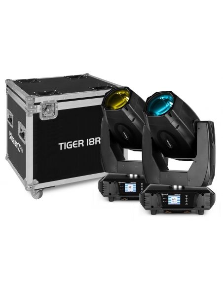 beamZ Pro Cabeza móvil Tiger 18R BSW 380W CMY 2pcs en Flightcase 150395 - 1