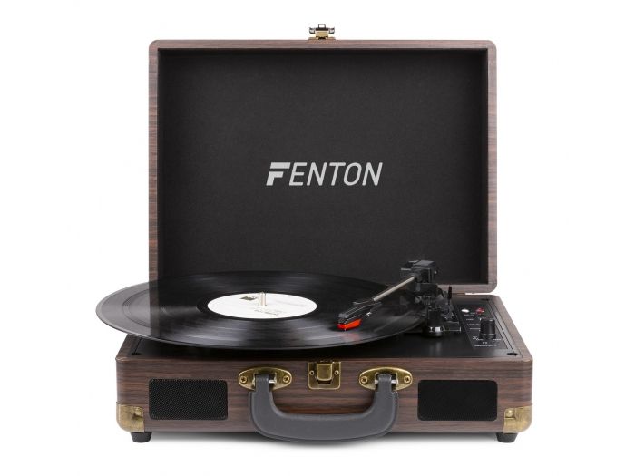 Fenton RP115B Maleta reproductor giradiscos con BT Dark Wood 102110
