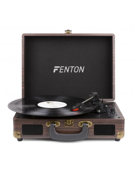 Fenton RP115B Maleta reproductor giradiscos con BT Dark Wood 102110