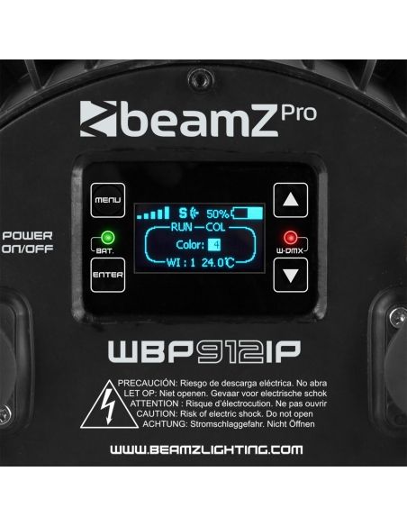 beamZ Pro WBP912IP Foco PAR LED Aluminio IP65 con batería 6en1 150782 - 5