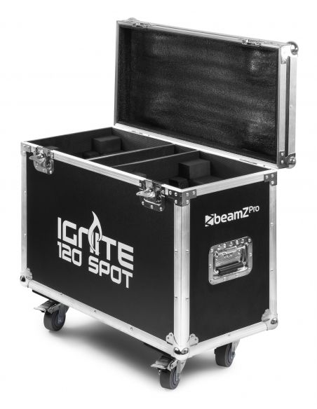 beamZ Pro IGNITE120 Set 2 pcs Cabeza Movil Spot 120W LED en Flightcase 150424 - 4