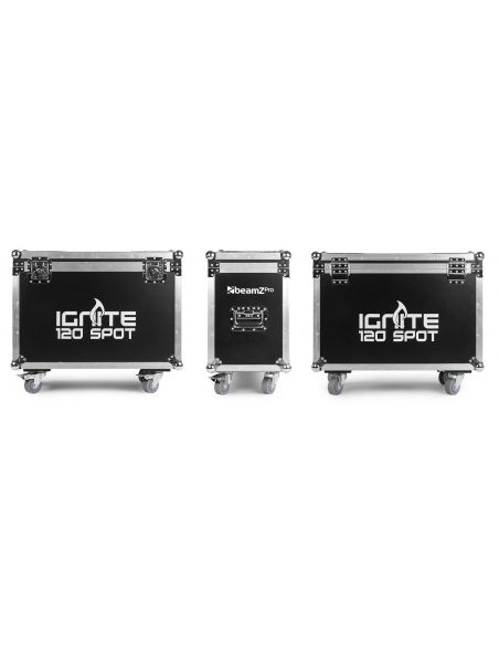 beamZ Pro IGNITE120 Set 2 pcs Cabeza Movil Spot 120W LED en Flightcase 150424 - 9