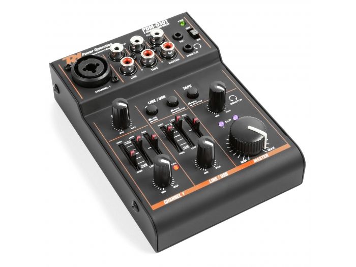 Power Dynamics PDM-D301 mezclador 3 canales USB y Tarjeta de sonido | Mas Que Sonido