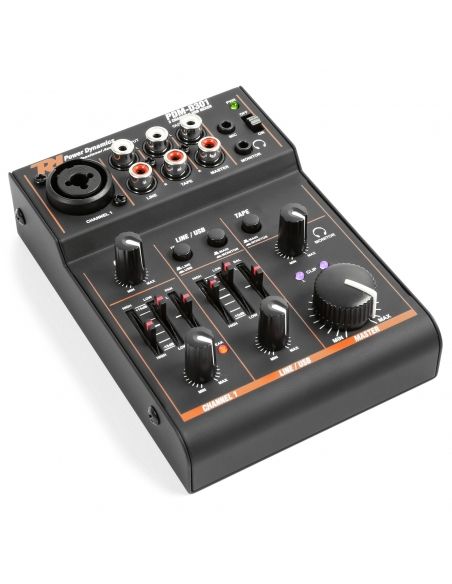 Power Dynamics PDM-D301 mezclador 3 canales USB y Tarjeta de sonido | Mas Que Sonido