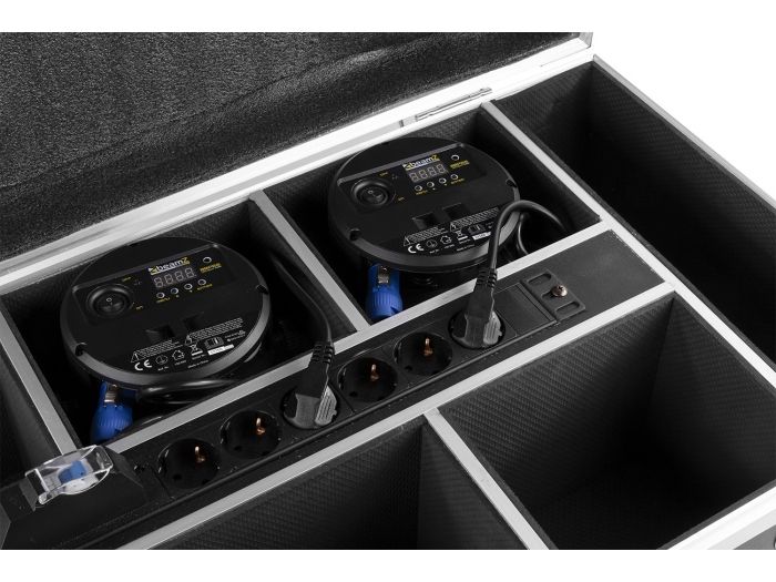 Beamz FCC66 Flightcase para 6x BBP66 focos con cargador 
