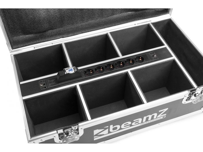 Beamz FCC66 Flightcase para 6x BBP66 focos con cargador 