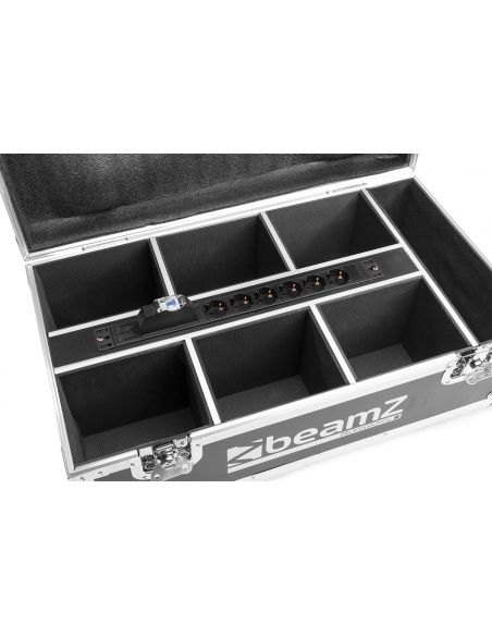 Beamz FCC66 Flightcase para 6x BBP66 focos con cargador 
