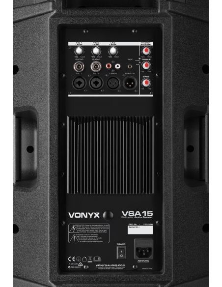 Vonyx VSA15 Altavoces activos Bi-Amplificados 15" 1000W 170366 - 6