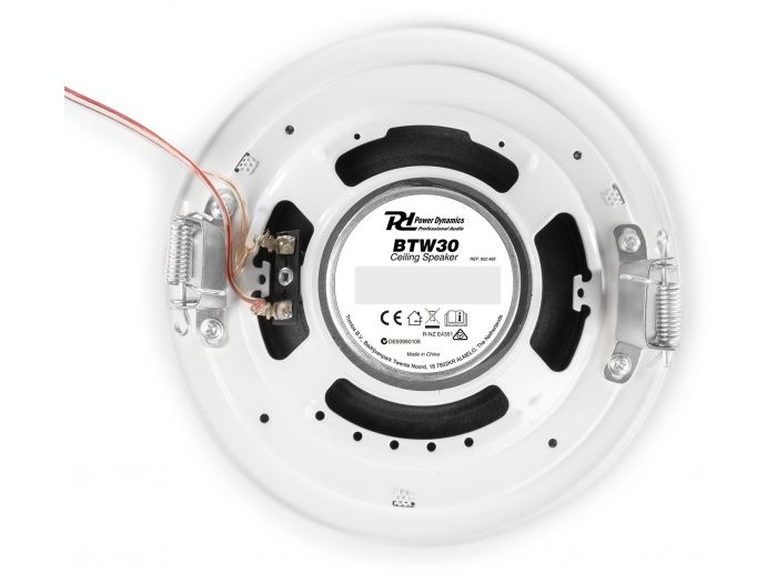 Power Dynamics BTW30SET Wall Mounted Audio System with 2 x15W Ceiling Speakers 952482 - 6