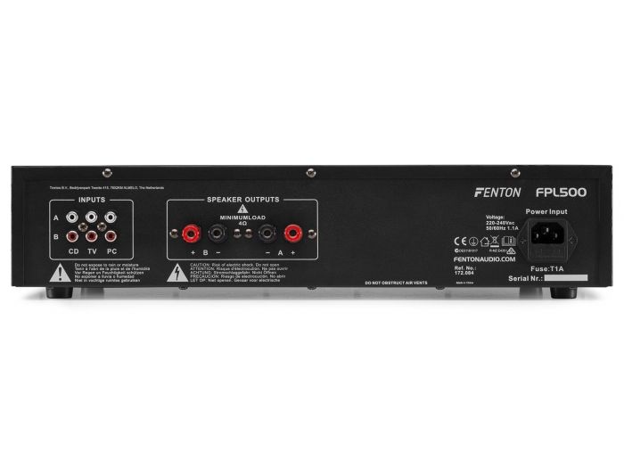 Fenton FPL500 Dig.Amplifier BT MP3 LED EQ | Mas Que Sonido