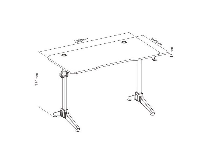 Vonyx DB20 Mesa para estudio & Gaming con luces RGB 180007 - 9