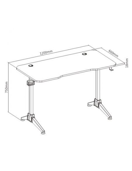 Vonyx DB20 Mesa para estudio & Gaming con luces RGB 180007 - 9