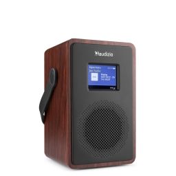 Audizio Modena Radio Portátil DAB+ Radio con batería Madera Oscura 102402 - 1