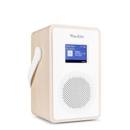 Audizio Modena Radio Portátil DAB+ Radio con batería Madera Clara 102400 - 1