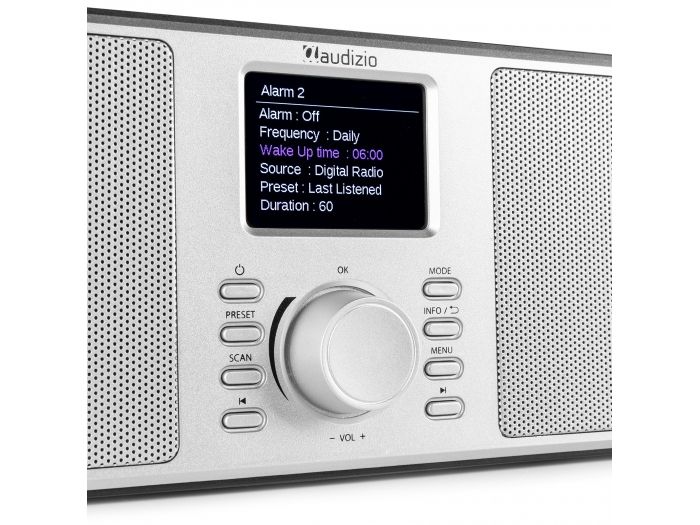 Audizio Monza DAB+ Radio estéreo Plata 102418 - 6