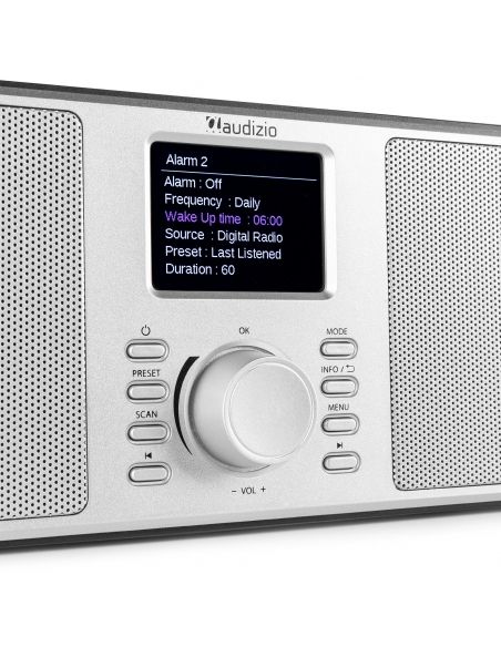 Audizio Monza DAB+ Radio estéreo Plata 102418 - 6