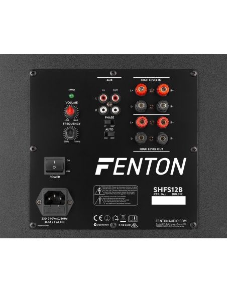 Fenton SHFS12B Subwoofer Activo 12“ Negro 100312