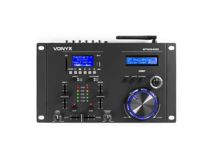 Vonyx STM3400 Mezclador de 2 canales con Scratch 172444 - 3