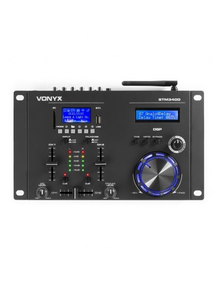 Vonyx STM3400 Mezclador de 2 canales con Scratch 172444 - 3