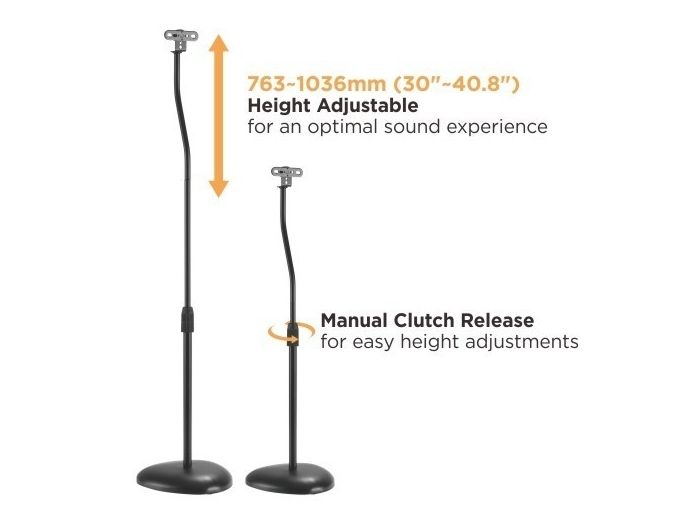 Audizio HTS12 Soporte de suelo para altavoz satélite, juego de 2 129212 - 5