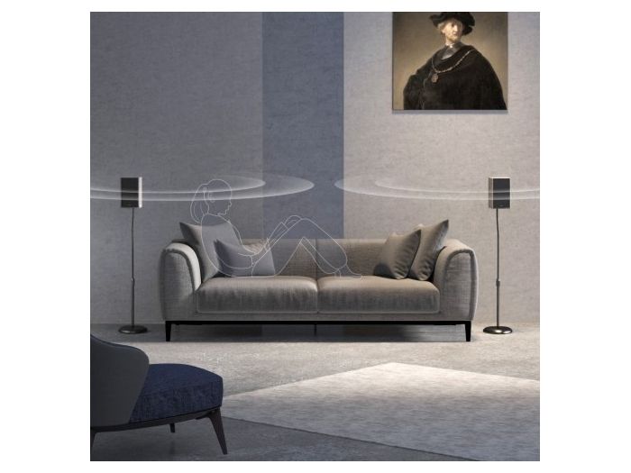 Audizio HTS12 Soporte de suelo para altavoz satélite, juego de 2 129212 - 8