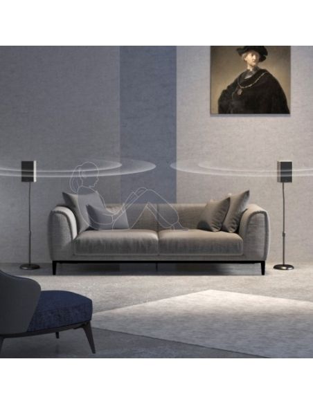 Audizio HTS12 Soporte de suelo para altavoz satélite, juego de 2 129212 - 8
