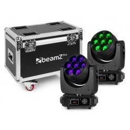 beamZ Pro MHL740 Cabeza Movil LED Zoom 7x40W 2 piezas en Flightcase 150103 - 1
