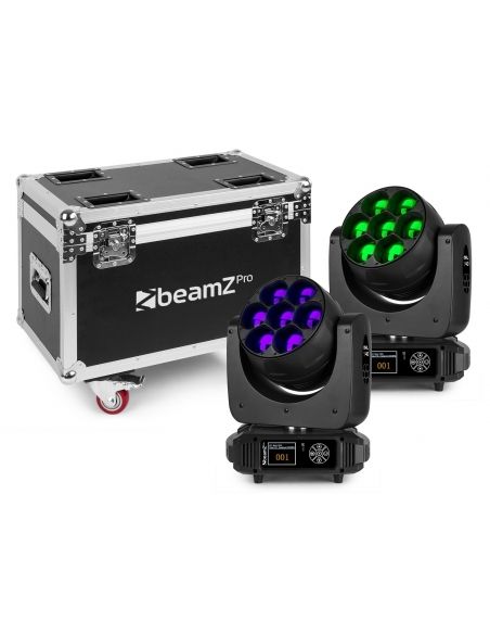 beamZ Pro MHL740 Cabeza Movil LED Zoom 7x40W 2 piezas en Flightcase 150103 - 1