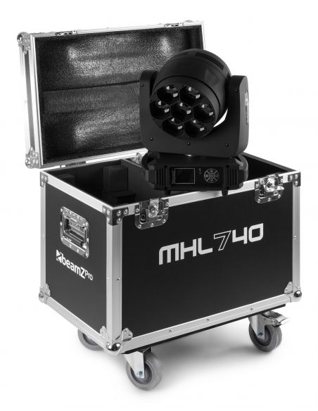 beamZ Pro MHL740 Cabeza Movil LED Zoom 7x40W 2 piezas en Flightcase 150103 - 10