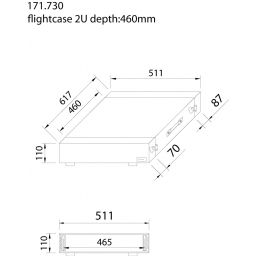 Power Dynamics PD-F2U Maleta de transporte para equipos 19\'- 2U 2