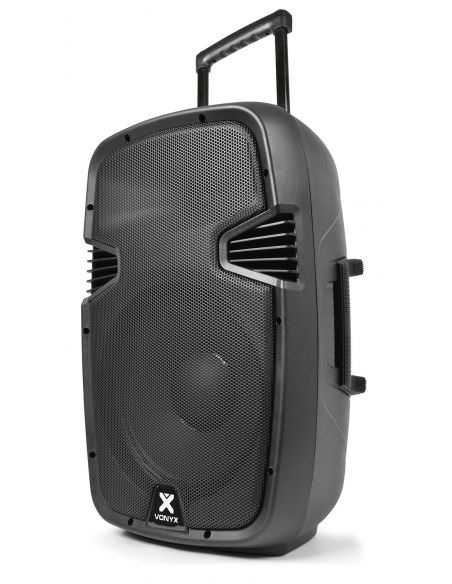 Vonyx SPJ-PA912 Bafle Movil activo ABS 12" 2 micros UHF/USB/MP3 170075 - 3