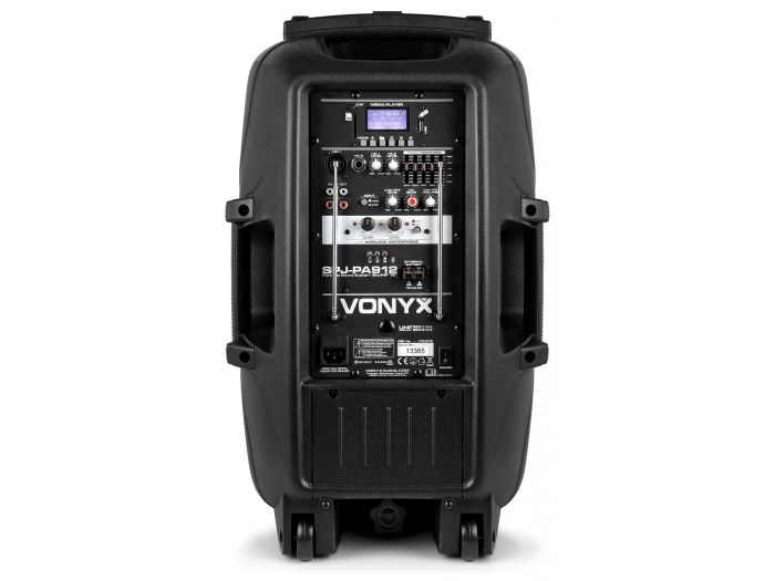 Vonyx SPJ-PA912 Bafle Movil activo ABS 12" 2 micros UHF/USB/MP3 170075 - 8
