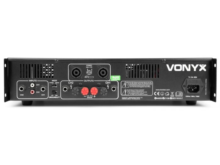 Vonyx VXA-1500 II Amplificadpr PA 2x750W | Mas Que Sonido