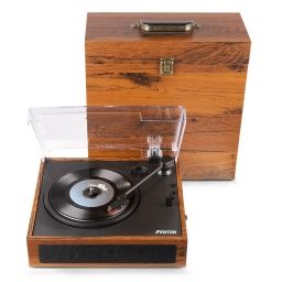 Fenton RP170L Giradiscos con caja de almacenaje de vinilos Madera 102165 - 1 2