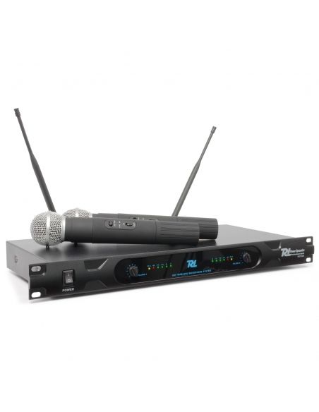 Power Dynamics PD722H 2 Canales UHF Microfono Inalambrico con 2 Microfonos 179140 - 1