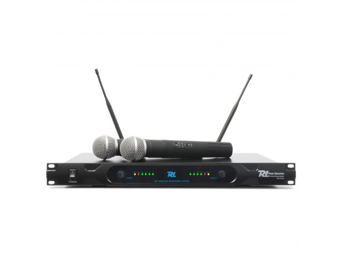 Power Dynamics PD722H 2 Canales UHF Microfono Inalambrico con 2 Microfonos 179140 - 2